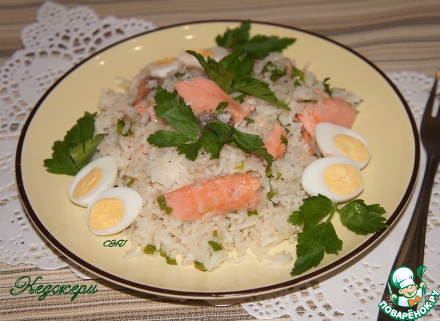 Kedgeree with salmon