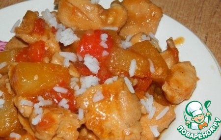 Chicken in sweet and sour sauce