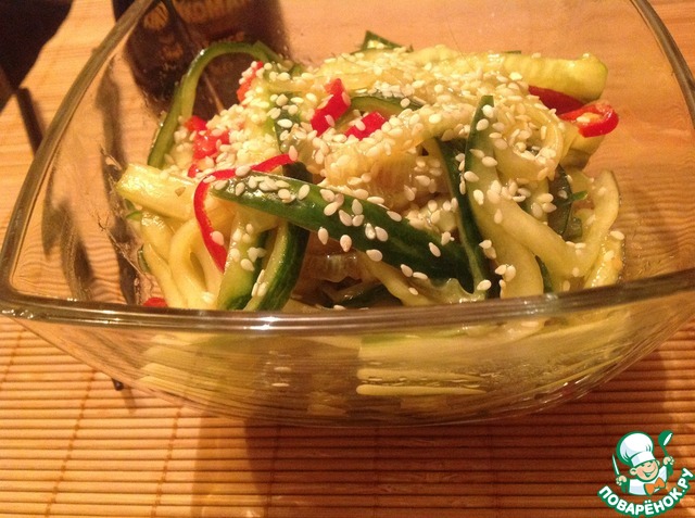 Cucumbers in a spicy marinade