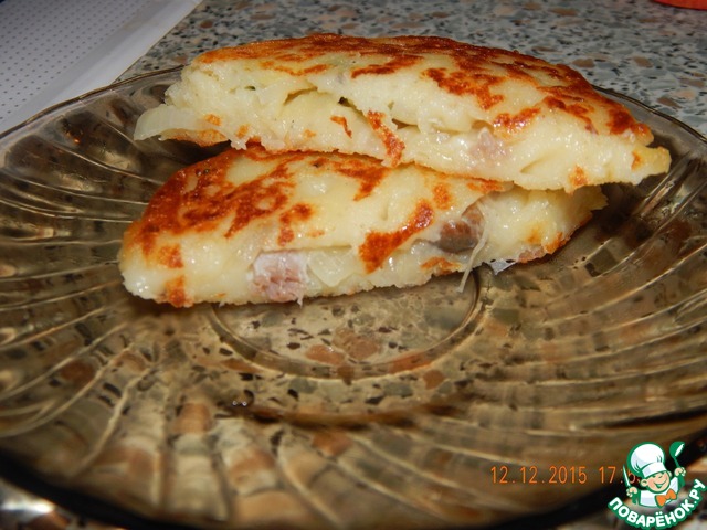 Pancakes with herring