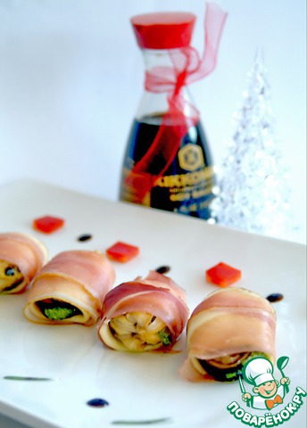 Mussels eateries with pesto, cheese on toast and Parma ham
