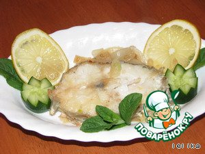 Haddock on an onion substrate