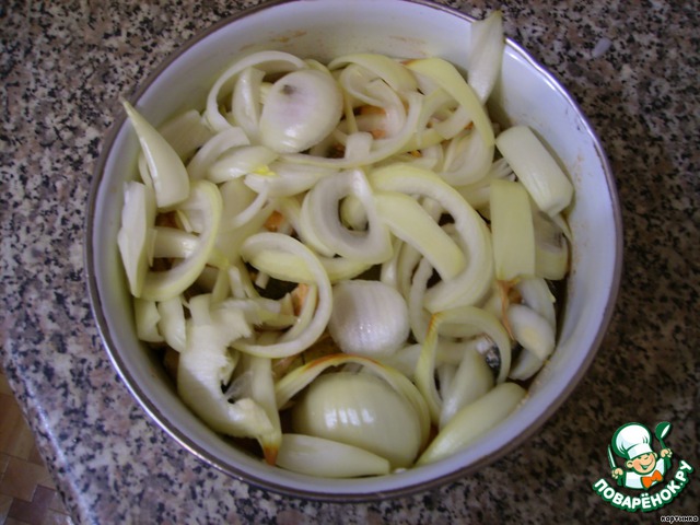 Fillet of fish marinated