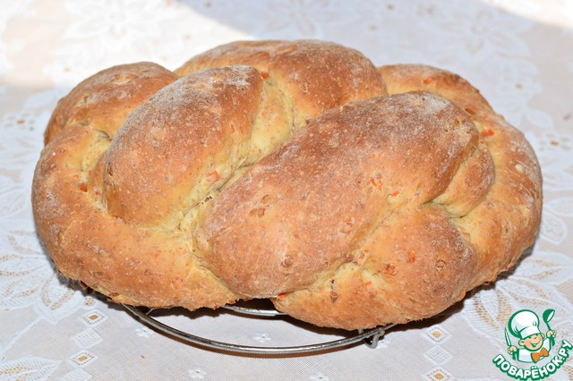 Branny bread with carrots and peanuts