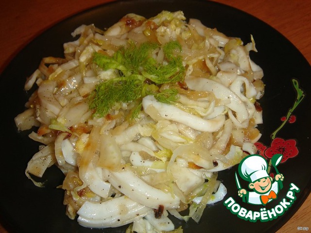 Squid salad with fennel