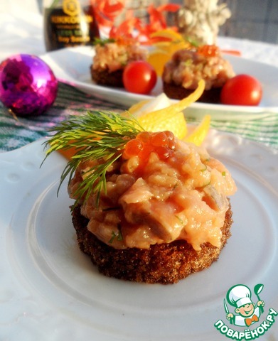 Tartare of salmon with orange