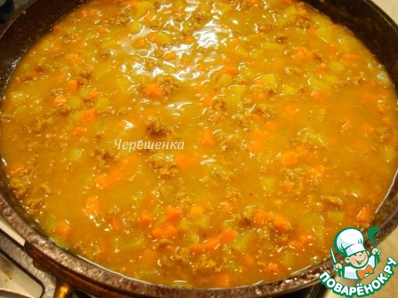 Rice with meat curry