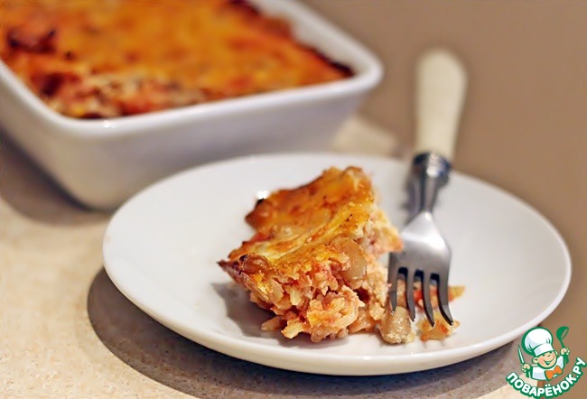 Baked beans with rice