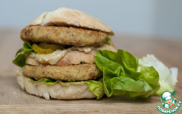 Lean hamburger with double Patty