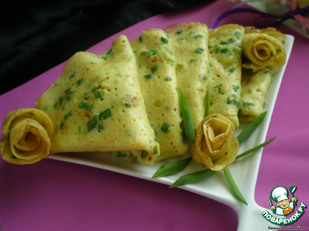 Pancakes with green onions