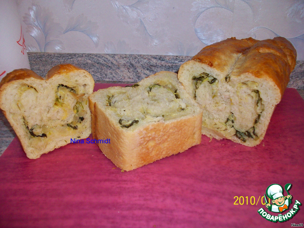 Bread with cheese and herbs