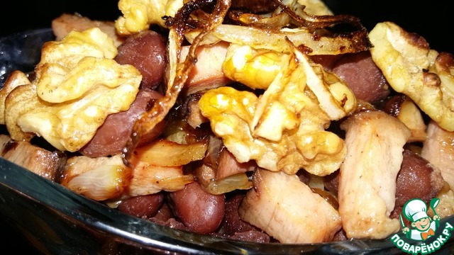 Warm salad with beans and bacon