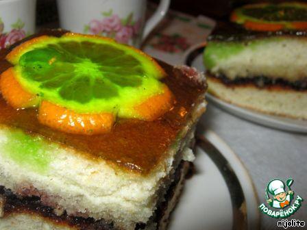 Sponge cake with oranges