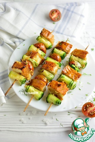 Закусочные шпажки с кабачком