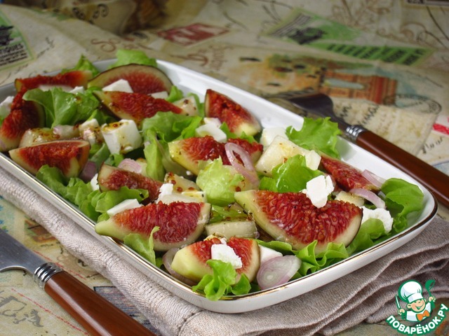 Salad with melon and figs