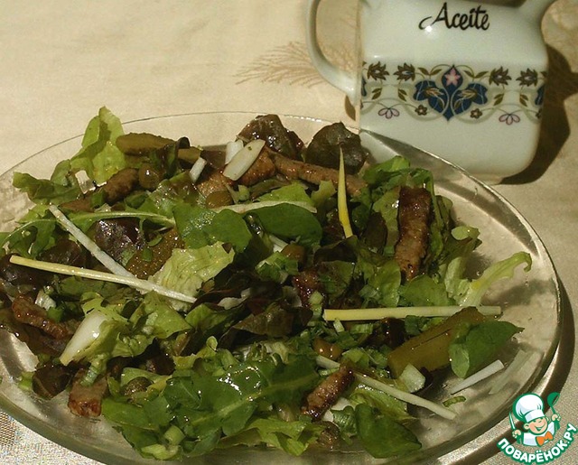 Salad with beef 