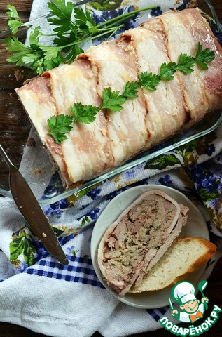 Pate wrapped in bacon