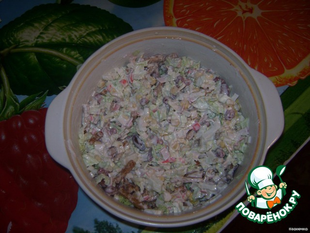 The Chinese cabbage salad