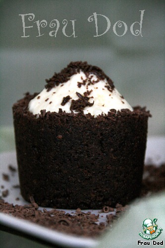 Тарталетки шоколадно-хлебные с рисовым пудингом и швейцарским сыром