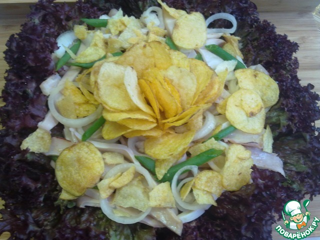 Salad with squid and soy sauce