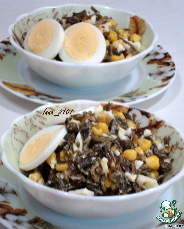 The seaweed salad with capers