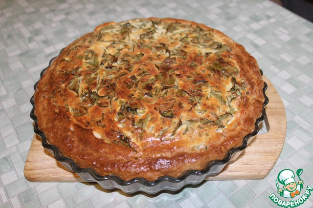 Quiche with smoked trout