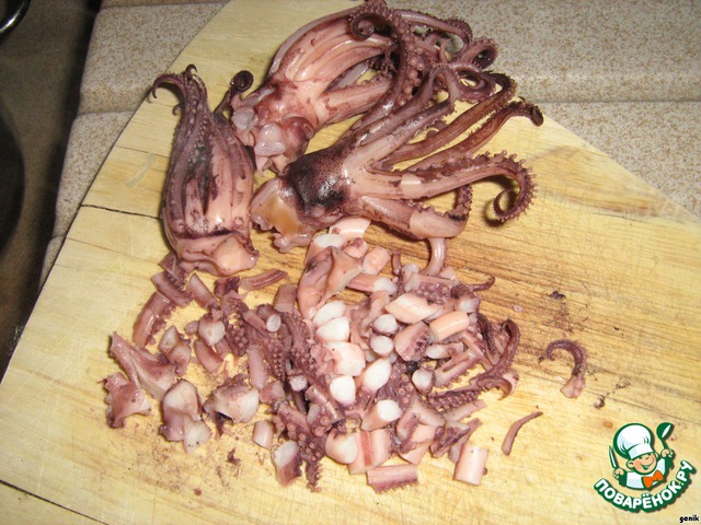 Potato salad with octopus
