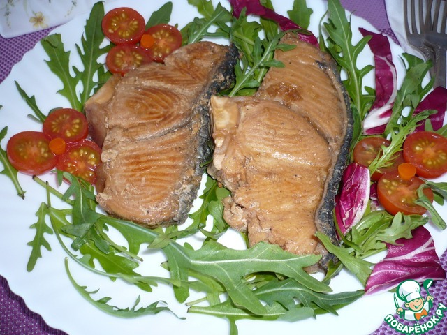 Marinated fish with garlic