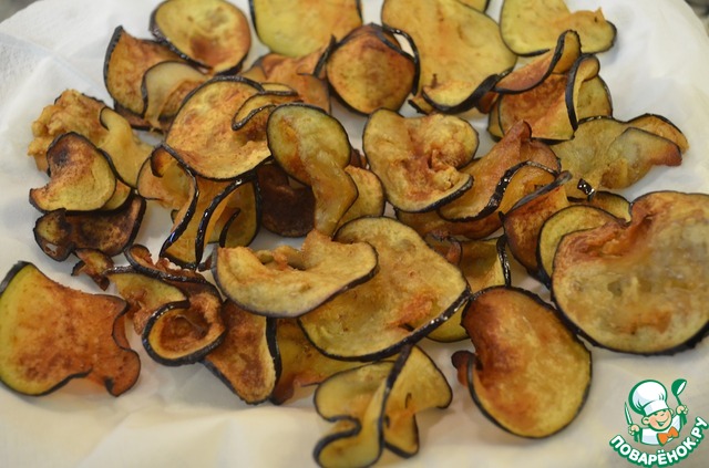 Canapes of eggplant