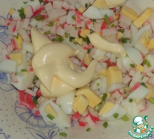 Potato-trubnye baskets with salad