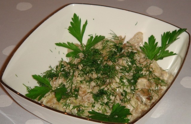 Oyster mushrooms in cream