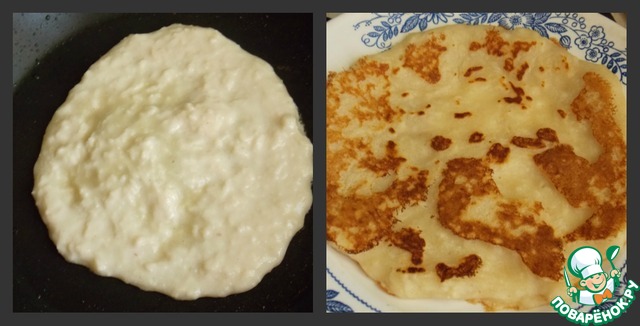 Cottage cheese-Apple pancakes