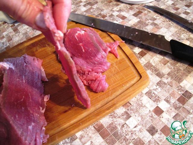 Warm salad with beef