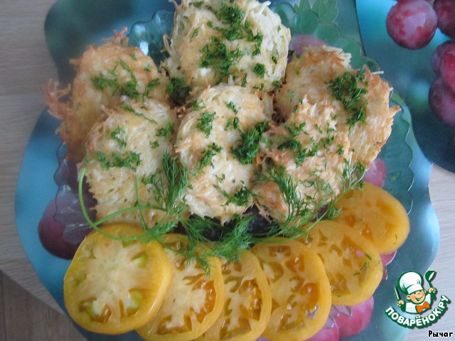 Fritters from vermicelli with cheese