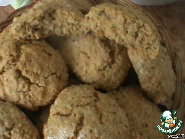 Cookies made from oat flakes with honey