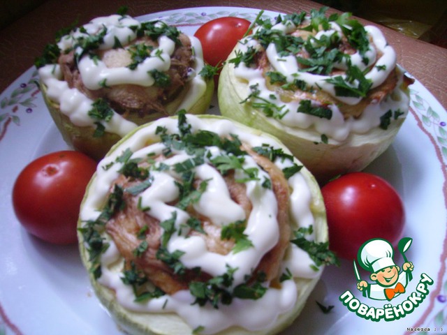 Zucchini with minced meat