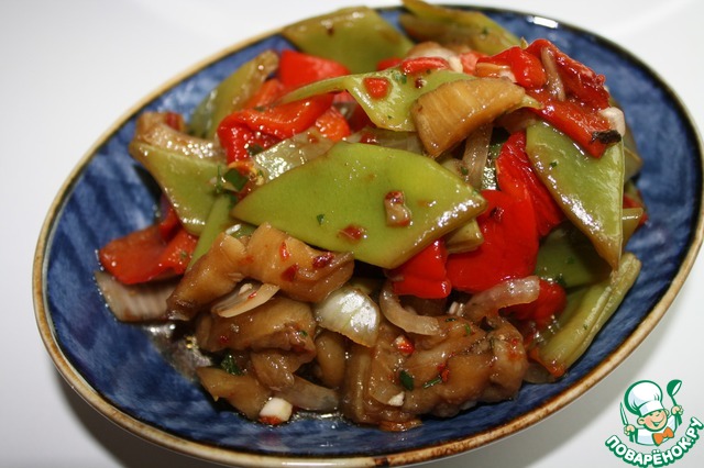 Bean salad with roasted vegetables