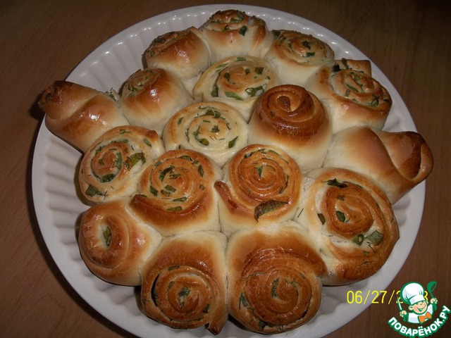 Swirls with green onions