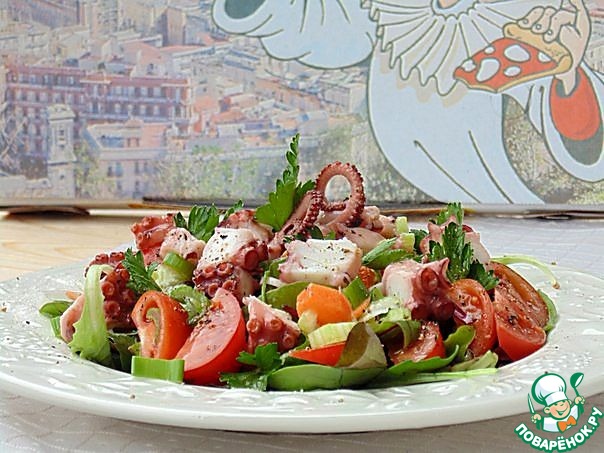 Octopus salad Sicilian