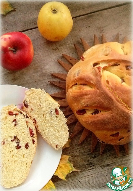 Sweet bread with cherries