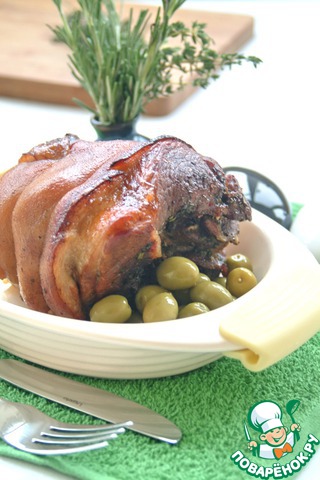 Home roasted tender porchetta (pork roasted with rosemary and thyme)