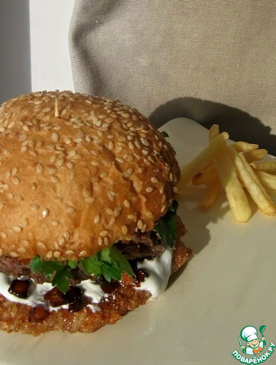 The bomb Burger in a rice-based