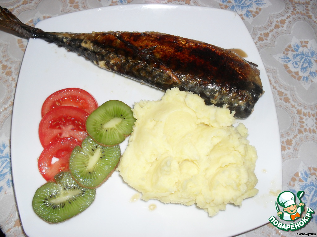 Mackerel baked in foil