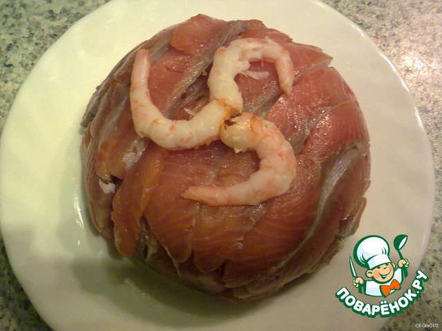 Shrimp mousse salmon