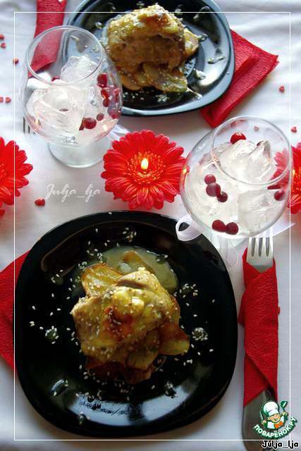 Fish roulade with mushrooms, mustard sauce