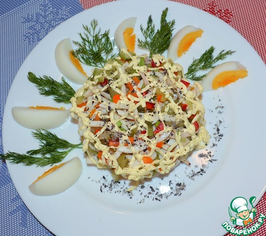 Salad with calamari 