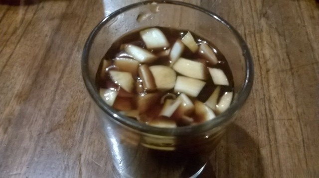 Sticks with bacon in German