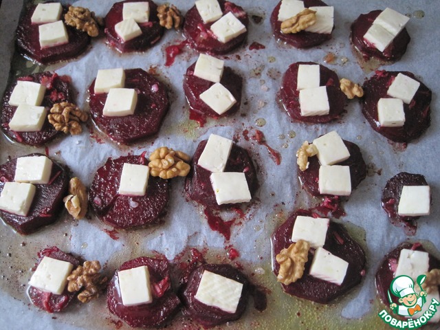 Spicy beets baked with cheese