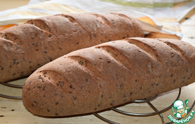 Loaf with flax seeds