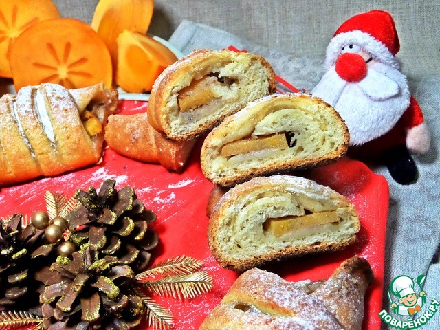 Christmas wreath of dough